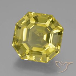 Quartzo Amarelo claro médio Natural 21.73ct, Corte Octógono / Esmeralda, VVS