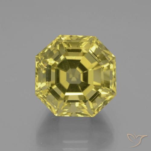 16.49ct Natural Amarelo claro médio Quartzo, Corte Esmeralda, VVS-VS
