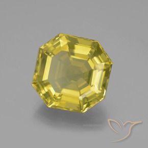 Quartzo amarelo médio Natural 11.35ct, Corte Octógono / Esmeralda, VVS