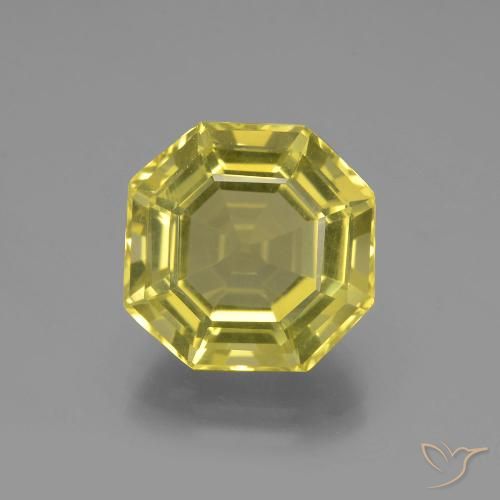8.05ct Natural Amarelo Abacaxi Quartzo, Corte Esmeralda, VVS