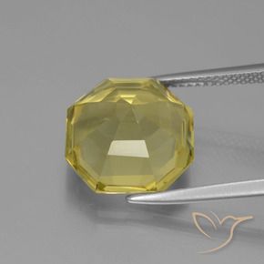 Quartzo Amarelo Abacaxi Natural 8.05ct, Corte Octógono / Esmeralda, VVS