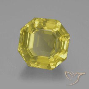Quartzo amarelo médio Natural 19.09ct, Corte Octógono / Esmeralda, VVS-VS