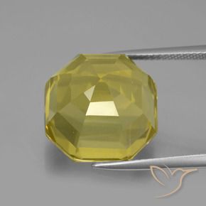 Quartzo amarelo médio Natural 19.09ct, Corte Octógono / Esmeralda, VVS-VS