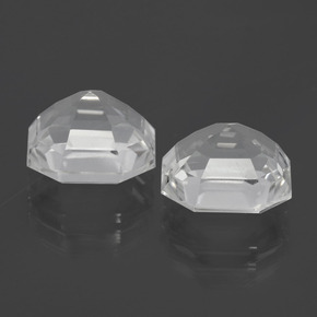 Pedras preciosas de quartzo branco natural de 8,23 ct, corte esmeralda, VVS