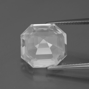 Quartzo Branco Natural 8.35ct, Corte Esmeralda, VVS