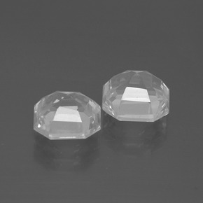 Pedras preciosas de quartzo branco natural de  ct, corte esmeralda, VVS
