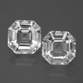 Pedras preciosas de quartzo branco natural de  ct, corte esmeralda, VVS