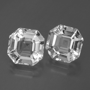Pedras preciosas de quartzo branco natural de  ct, corte esmeralda, VVS