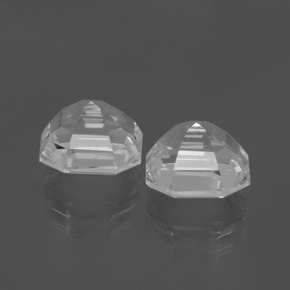 Pedras preciosas de quartzo branco natural de  ct, corte esmeralda, VVS
