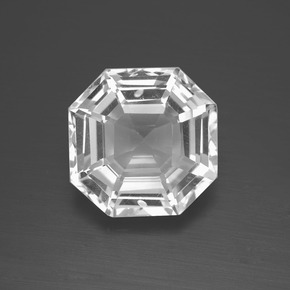 Quartzo Branco Natural 7.27ct, Corte Esmeralda, VVS