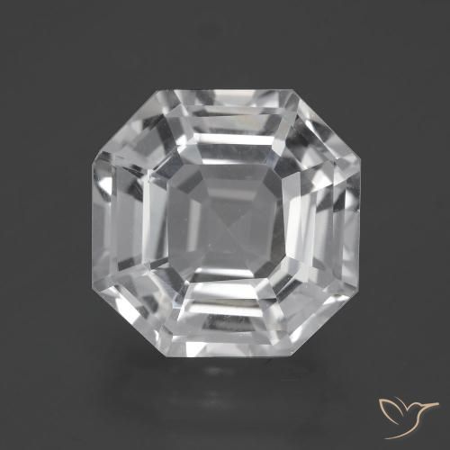 10.26ct Natural Branco claro Quartzo, Corte Esmeralda, VVS