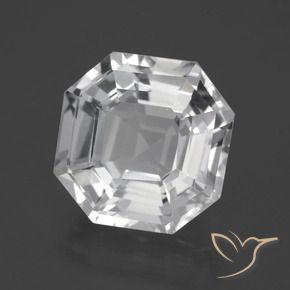 Quartzo Branco claro Natural 10.26ct, Corte Octógono / Esmeralda, VVS