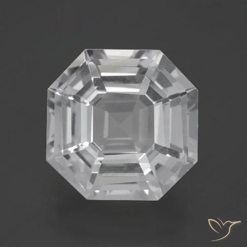 10.02ct Natural Branco claro Quartzo, Corte Esmeralda, VVS