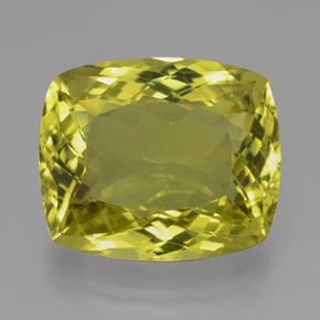 Quartzo amarelo natural 22,46ct, almofada cortada, VVS
