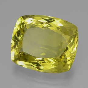 Quartzo amarelo natural 22,46ct, almofada cortada, VVS