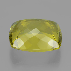 Quartzo amarelo natural 22,46ct, almofada cortada, VVS