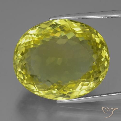 30.47ct Natural amarelo médio Quartzo, oval, VVS