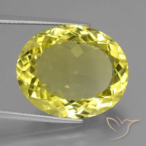 Quartzo amarelo médio Natural 24.07ct, oval, VVS
