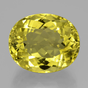 Quartzo amarelo natural 23,75ct, corte oval, VVS-VS