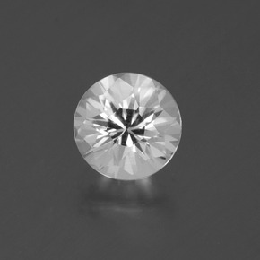 Quartzo branco natural 1,35ct, corte redondo, VVS-VS