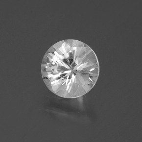 Quartzo branco natural 1,35ct, corte redondo, VVS-VS