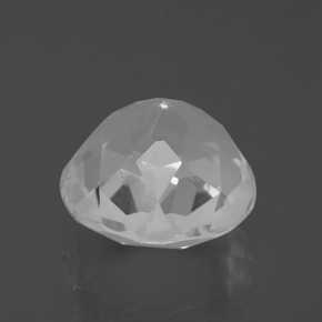 Quartzo branco natural 7,95ct, corte redondo, VVS-VS