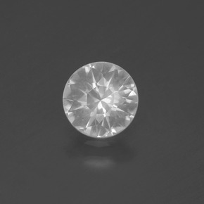 Quartzo branco natural 0,78ct, corte redondo, VS