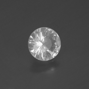 Quartzo branco natural 0,78ct, corte redondo, VS