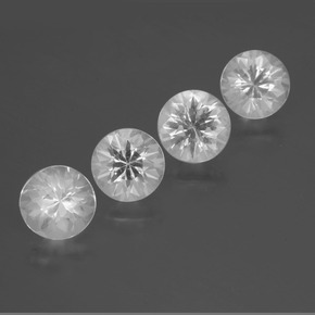 Pedras preciosas de Quartzo Branco natural de  ct, Corte Redondo, VVS-VS