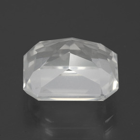 Quartzo branco natural 7,54ct, corte esmeralda, VS