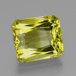 Quartzo amarelo natural 20,62ct, corte esmeralda, VVS