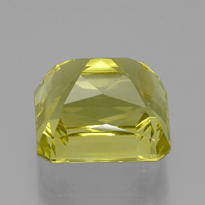 Quartzo amarelo natural 20,22ct, corte esmeralda, VVS