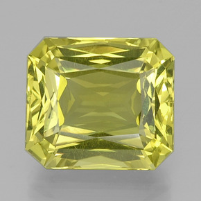 Quartzo amarelo natural 21,23ct, corte esmeralda, VVS
