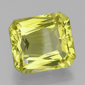 Quartzo amarelo natural 21,23ct, corte esmeralda, VVS