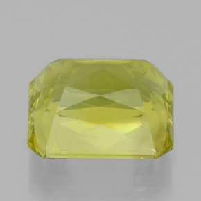 Quartzo amarelo natural 21,23ct, corte esmeralda, VVS