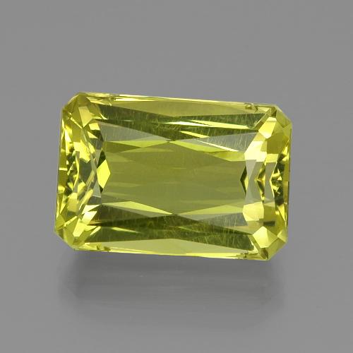 Quartzo Limão amarelo Natural 22.60ct, Corte Esmeralda, VVS-VS
