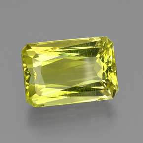 Quartzo Limão amarelo Natural 22.60ct, Corte Esmeralda, VVS-VS