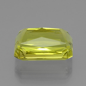 Quartzo Limão amarelo Natural 22.60ct, Corte Esmeralda, VVS-VS