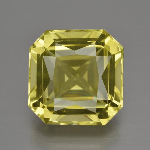 Quartzo amarelo natural 9,86ct, corte esmeralda, VVS-VS