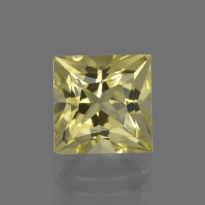 Quartzo amarelo natural 3,82ct, quadrado, VVS