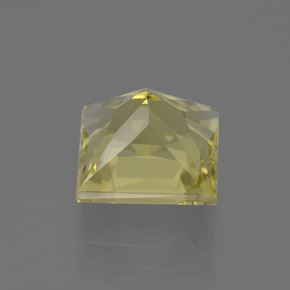 Quartzo amarelo natural 3,82ct, quadrado, VVS