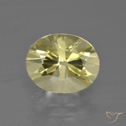 3.08ct Natural Amarelo claro médio Quartzo, oval, VVS