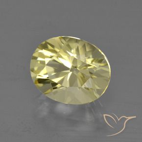 Quartzo Amarelo claro médio Natural 3.08ct, oval, VVS