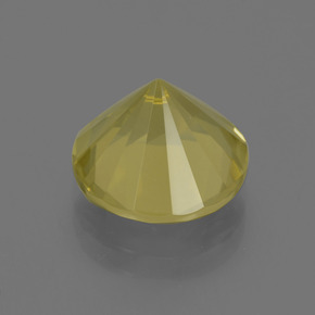 Quartzo amarelo natural 4,77ct, corte redondo, VS