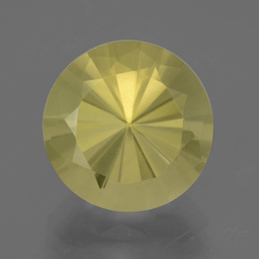 Quartzo amarelo natural 8,10ct, corte redondo, VVS-VS
