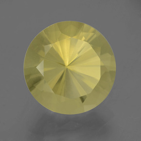 Quartzo amarelo natural 8,10ct, corte redondo, VVS-VS