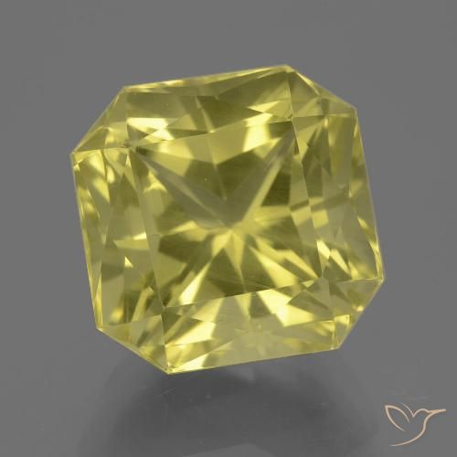 10.50ct Natural amarelo médio Quartzo, Corte Esmeralda, VS