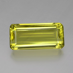 Quartzo Limão Natural 27.39ct, Corte Esmeralda, VVS-VS