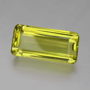 Quartzo Limão Natural 27.39ct, Corte Esmeralda, VVS-VS