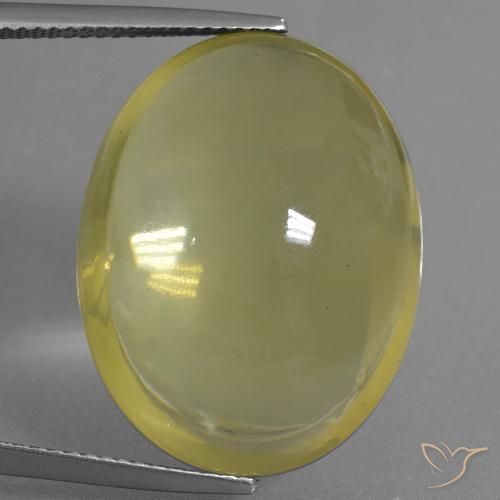 32.26ct Natural Luz amarela Quartzo, oval, Transparente